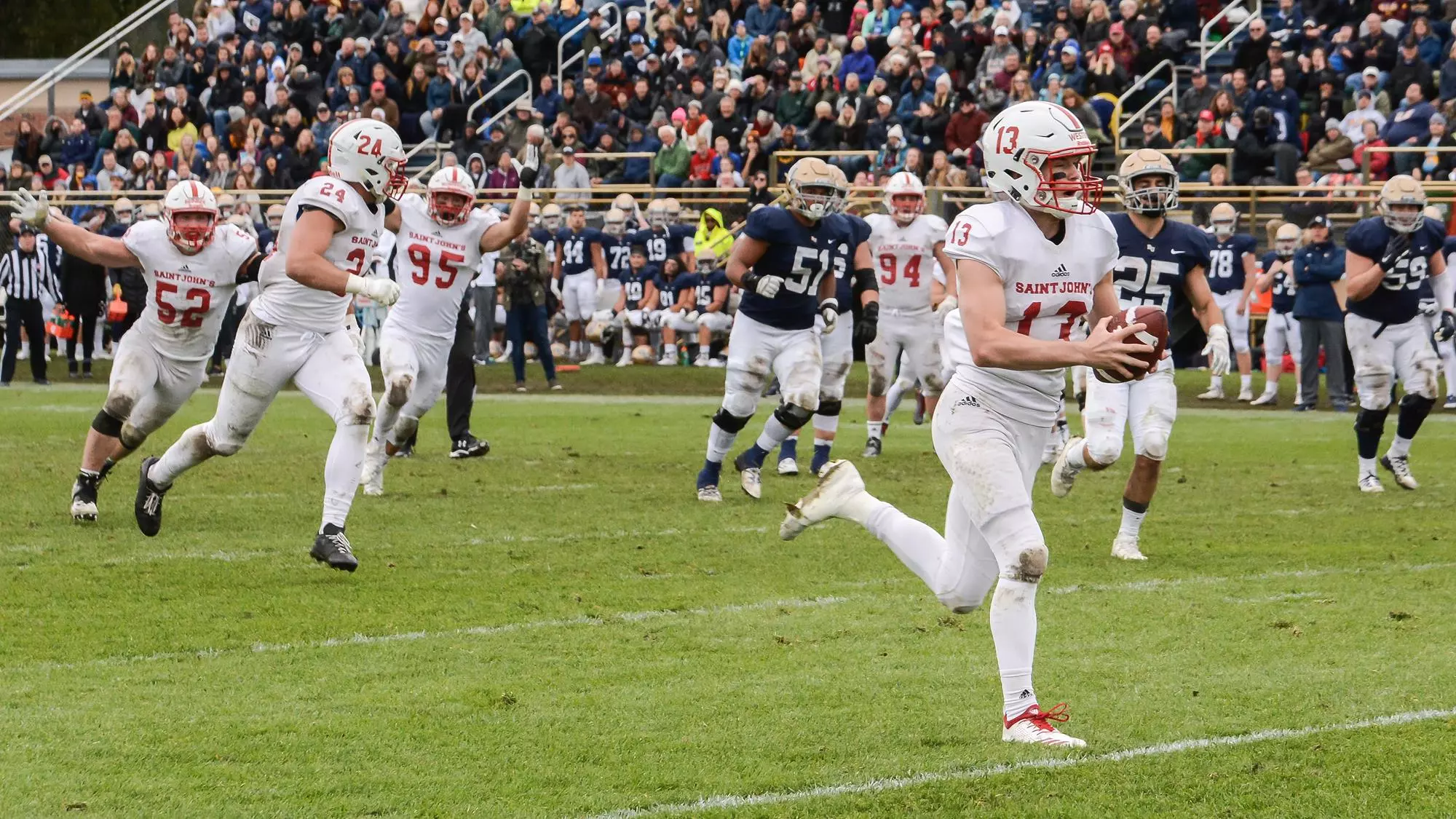 Sam Westby returns an interception 34 yards for a touchdown
