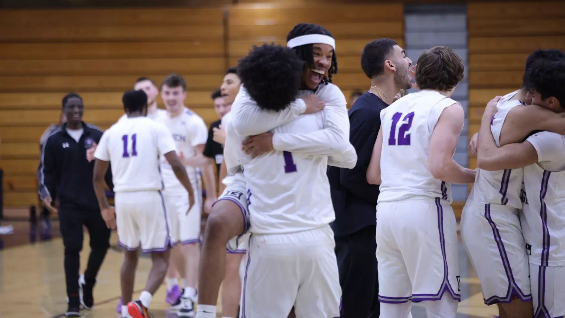 Caleb Thompson celebrates