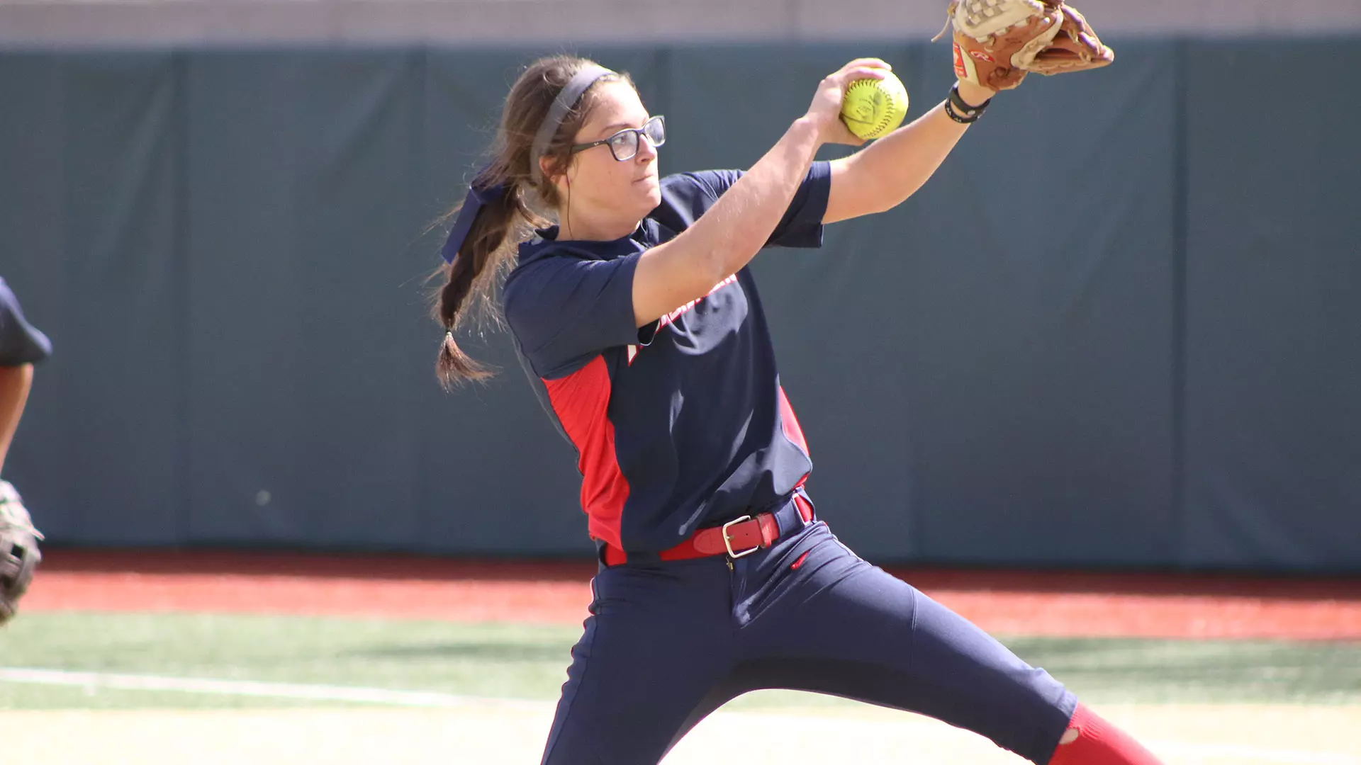 MSU Denver player throwing the ball