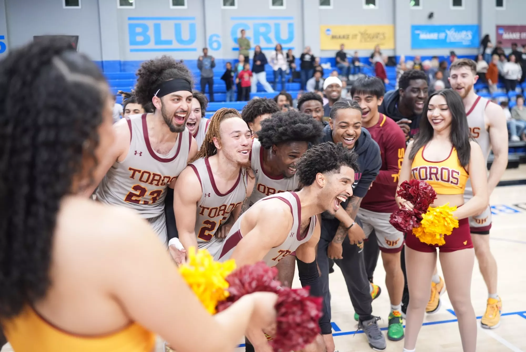 MBB CCAA tournament celebration