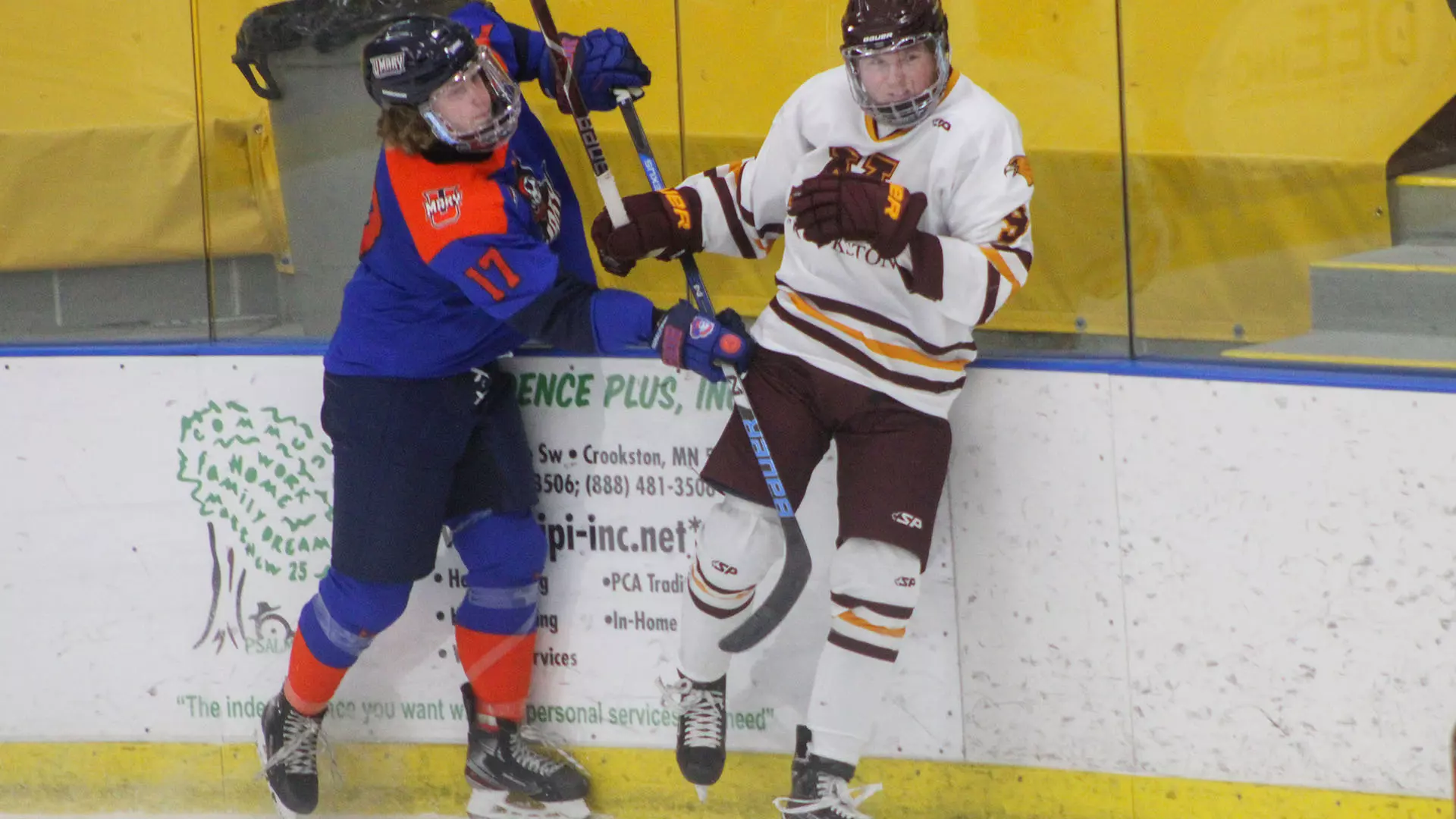 Marauders and Golden Eagle player collides along board