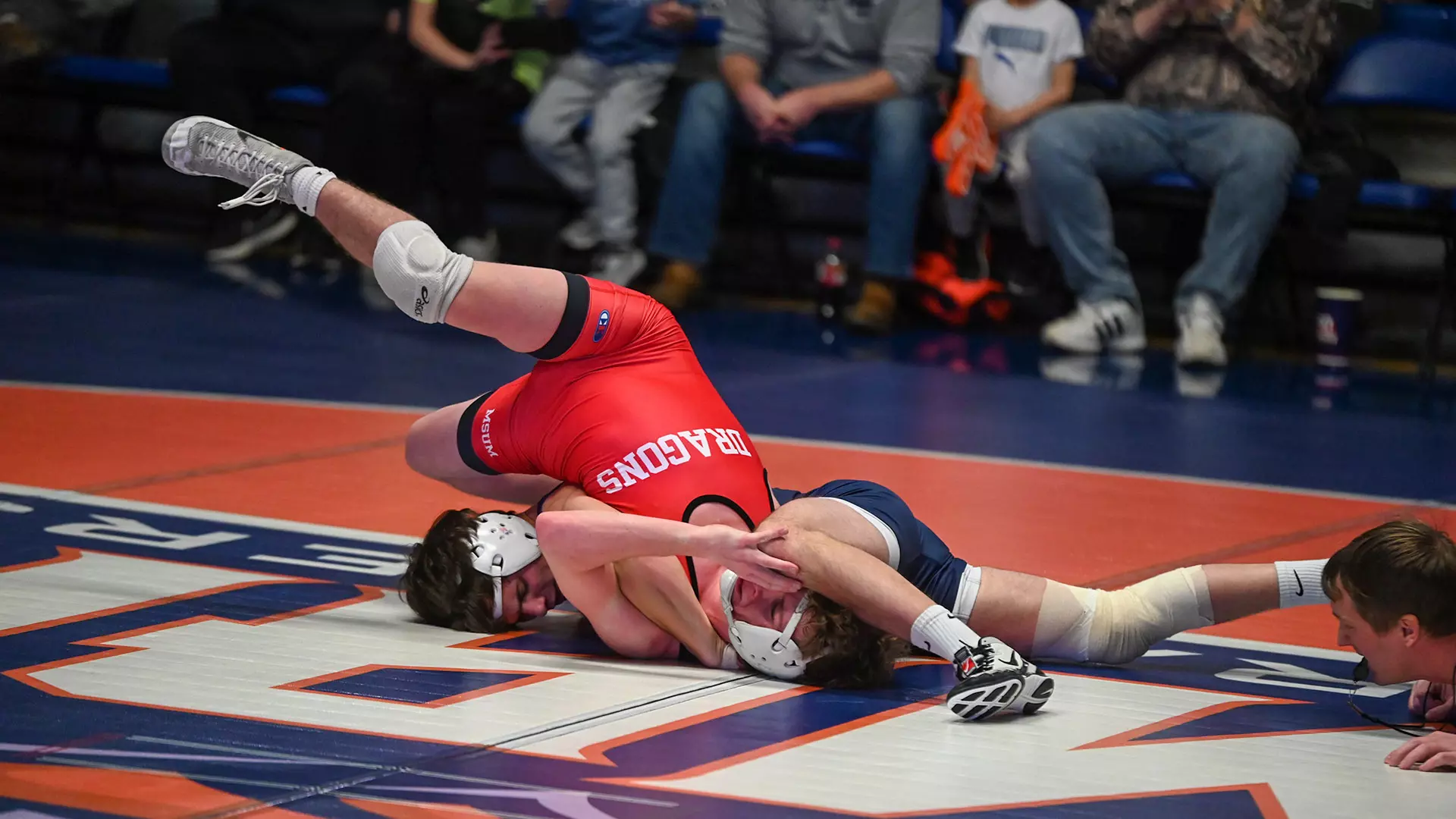 Wrestling pin against MSUM