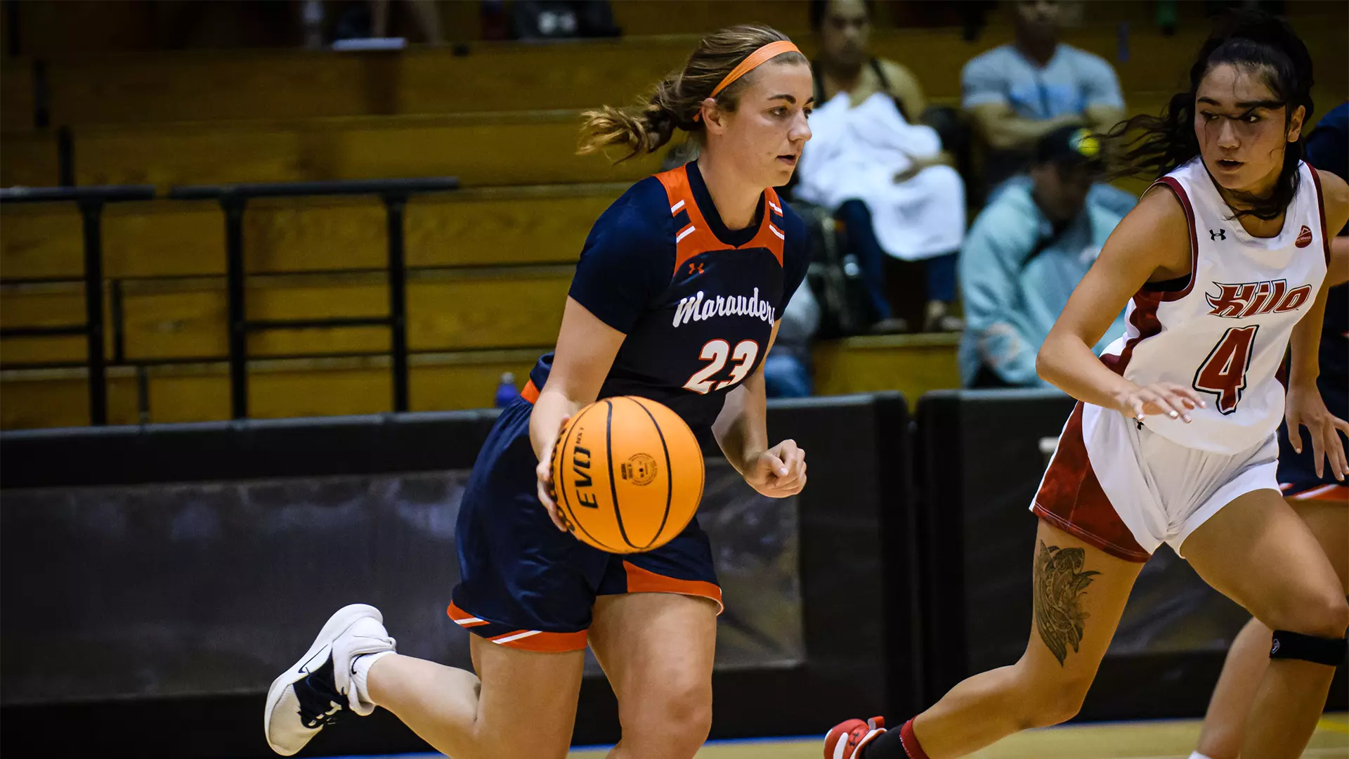 Megan Voit drives inside vs Hilo