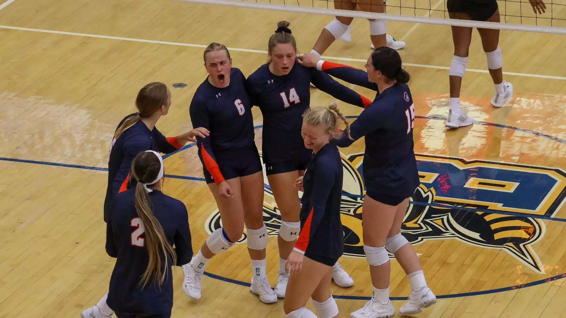 Marauders celebrate a point