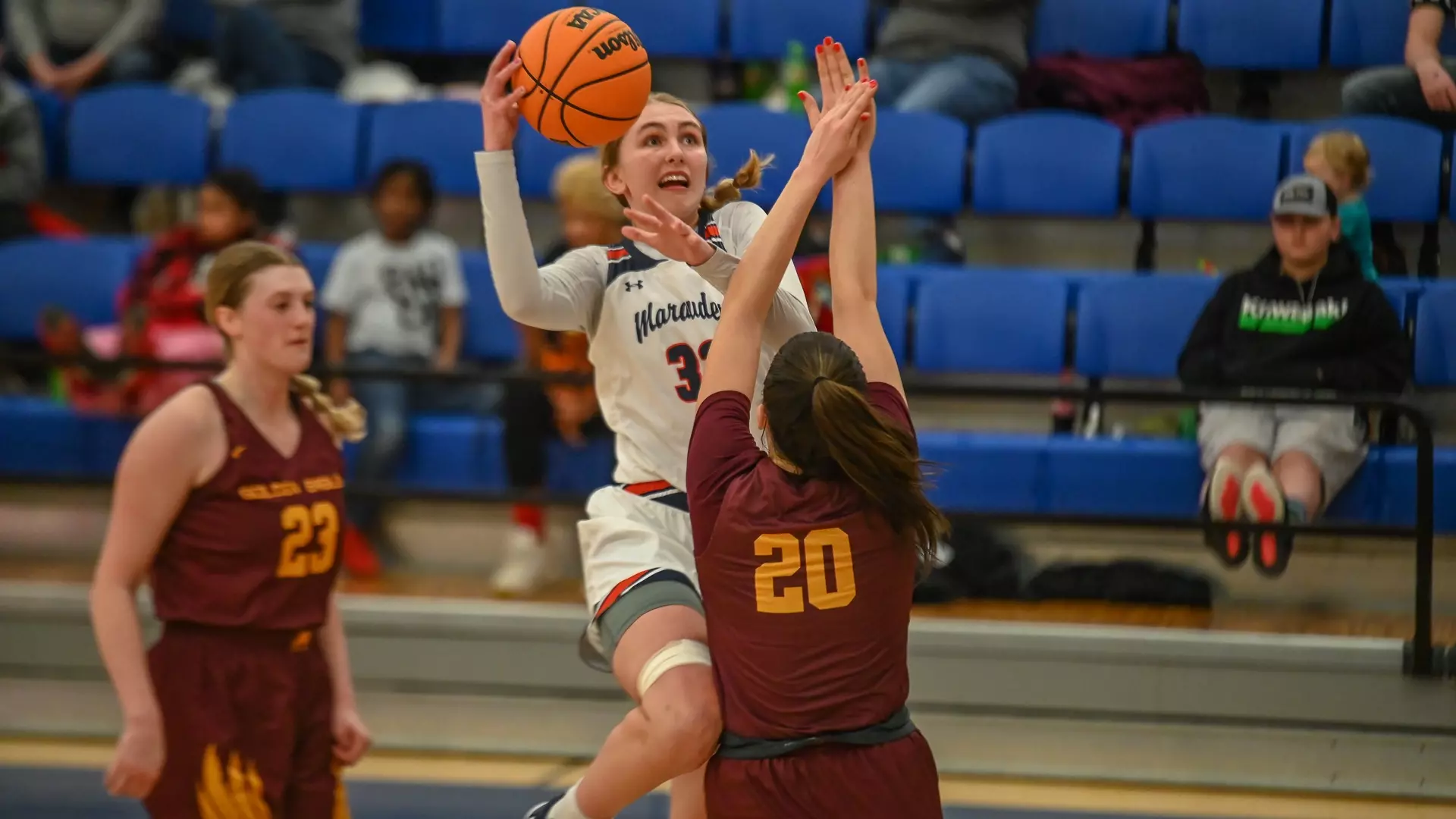 Addison Rozell goes up on Golden Eagle defender