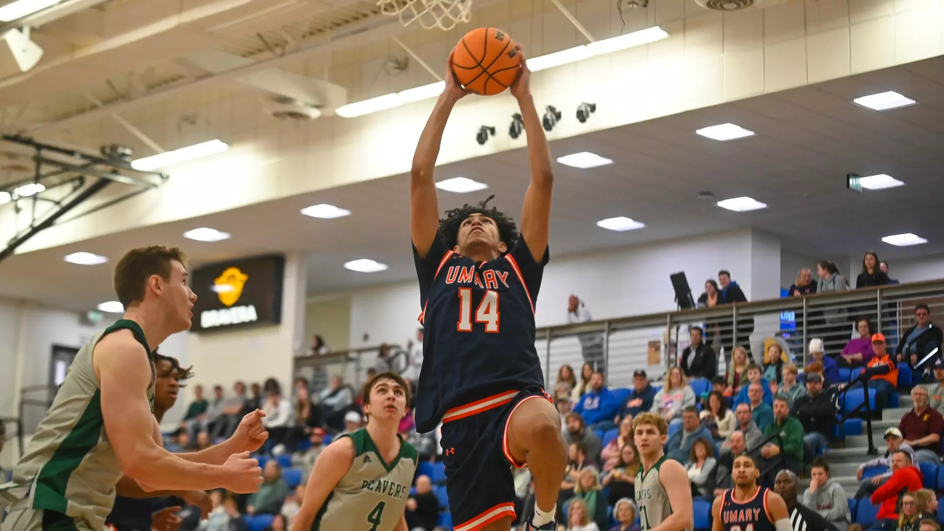 Ty Rogers goes up for the slam