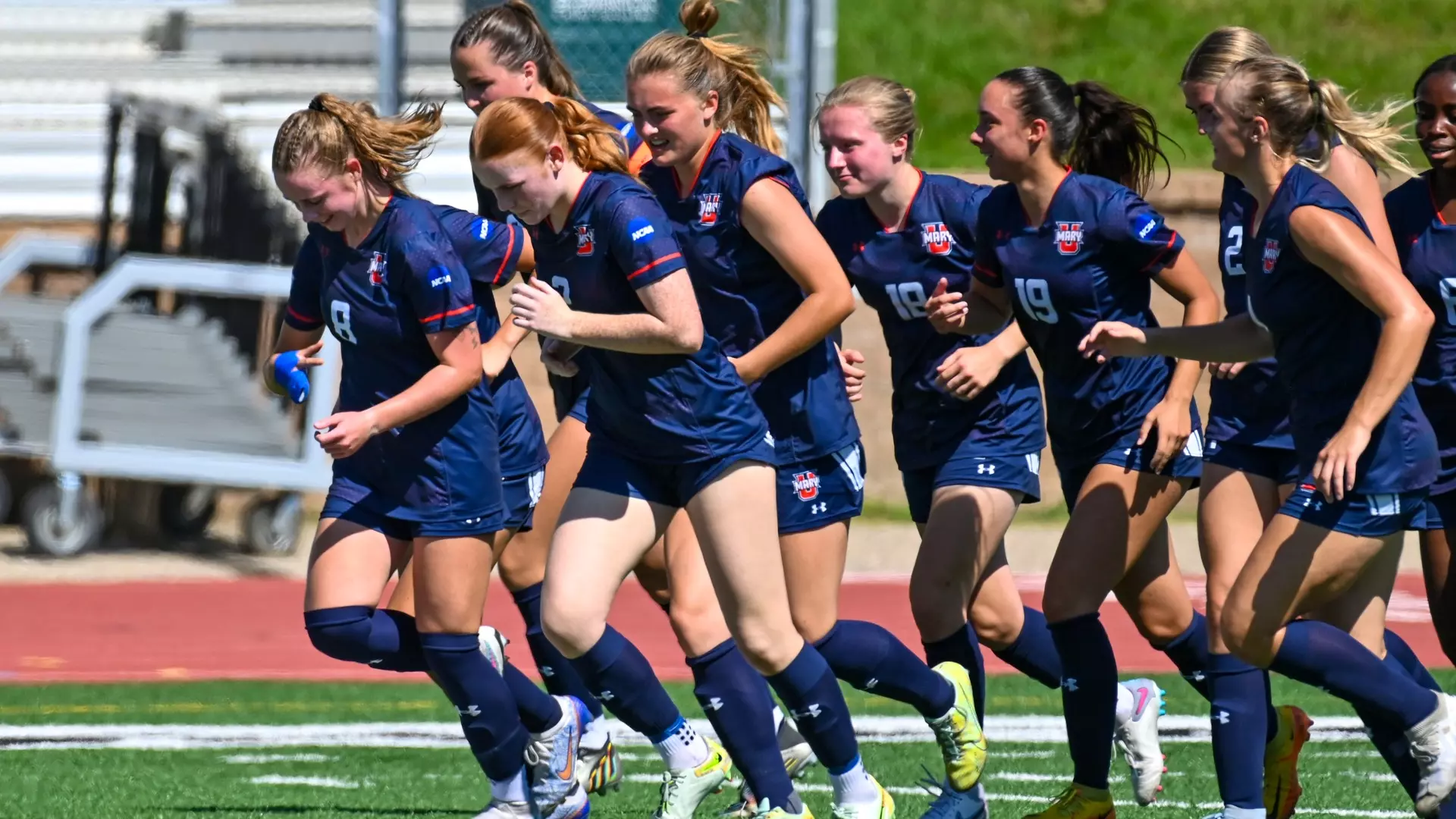 Marauders celebrate a goal against the Dragons