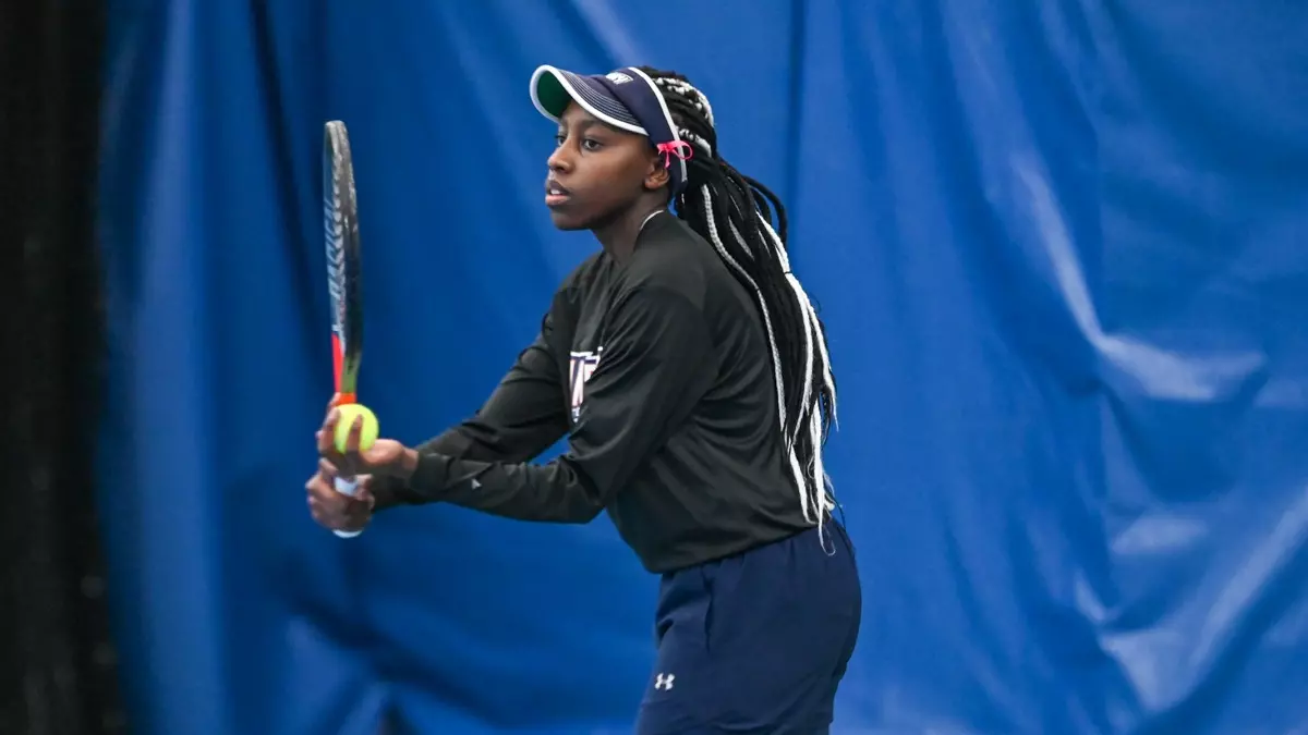 Luba Moyo serving against MSUM