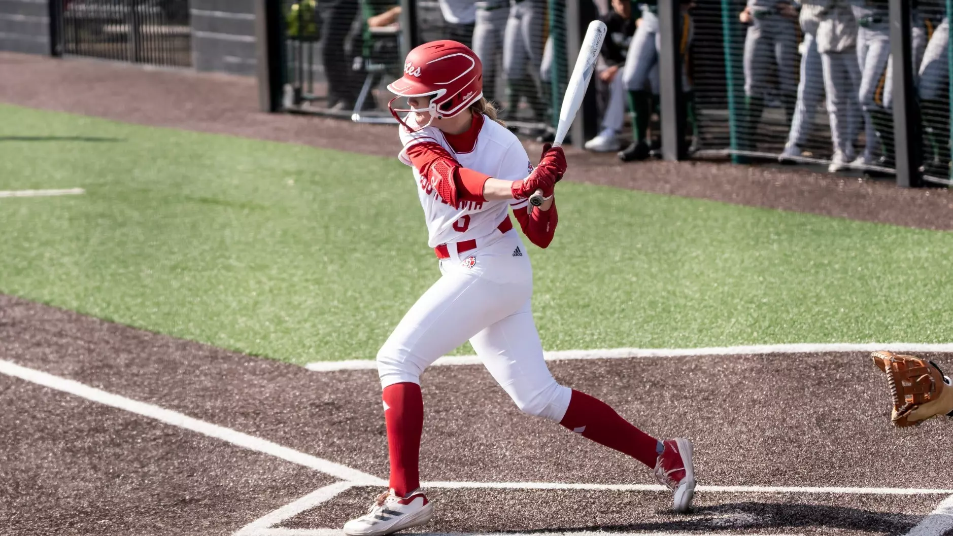 Ella McGee batting at SLU 