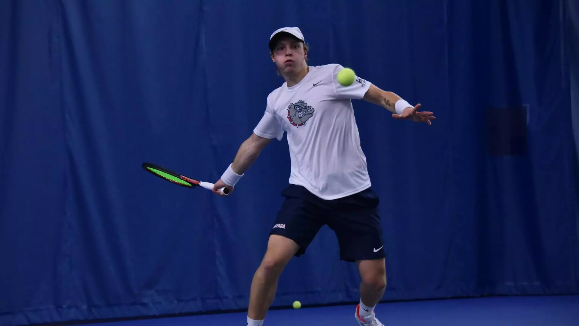 Oliver Andersson hits a forehand