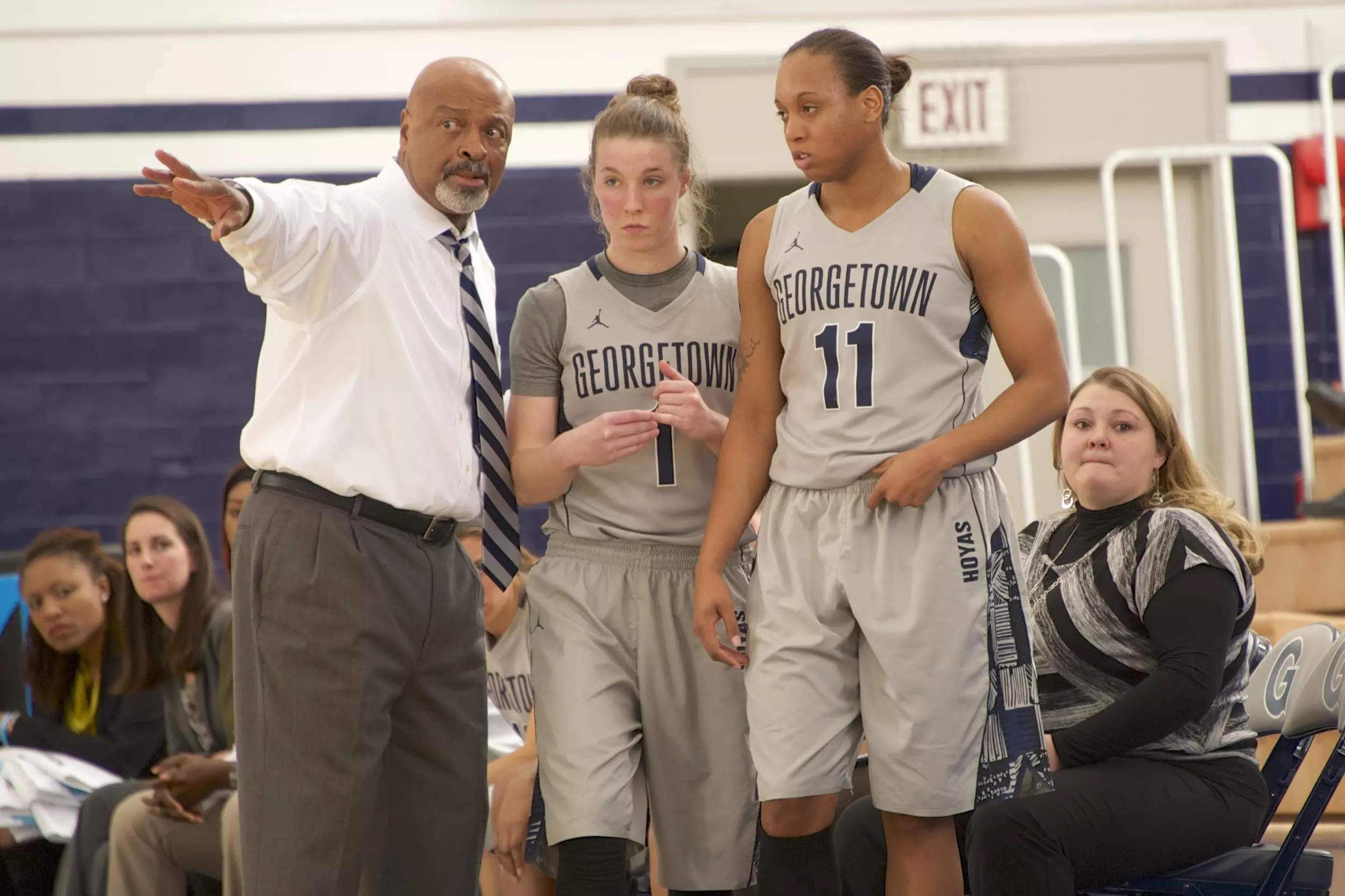 Head Coach Jim Lewis and Katie McCormick