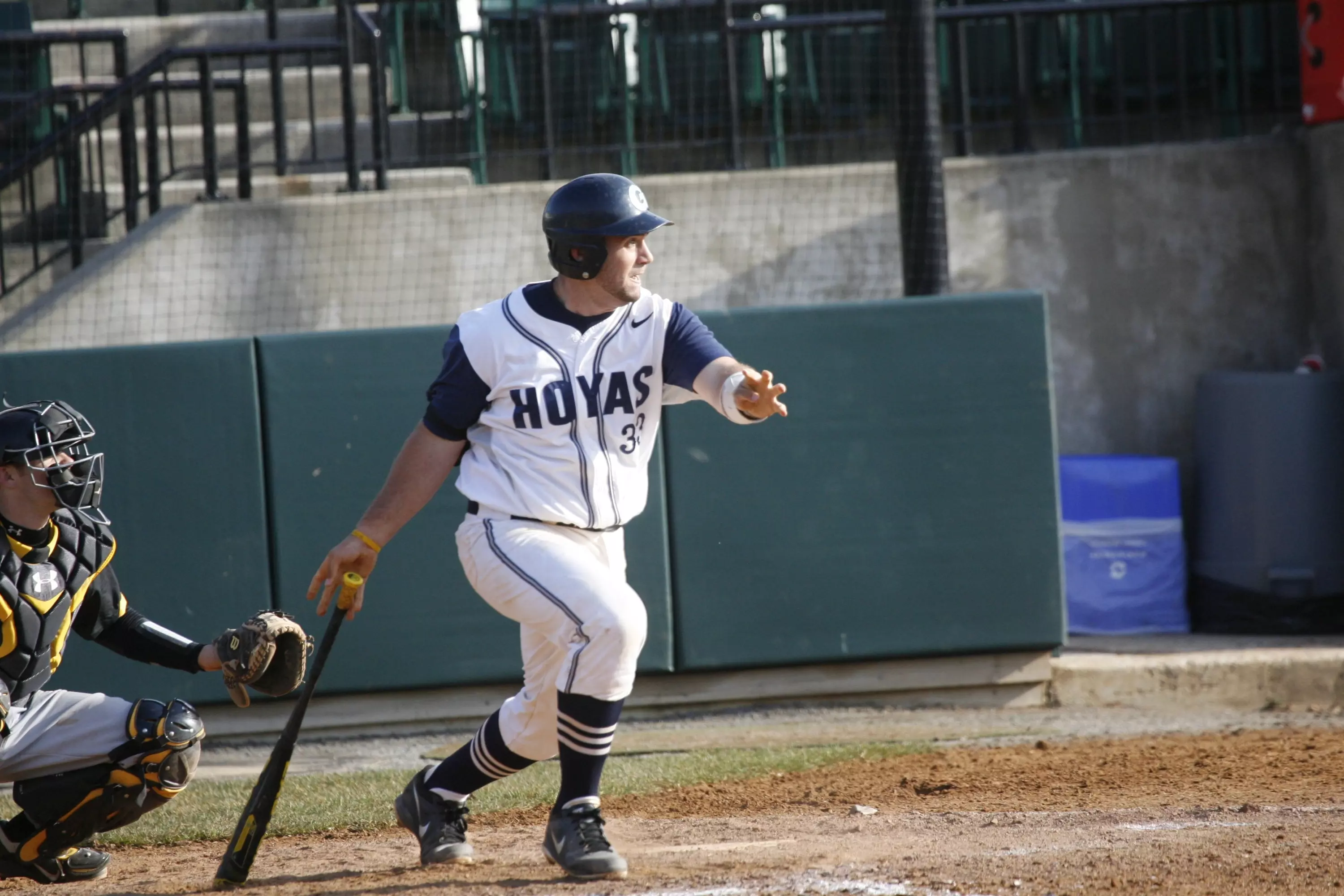 Nick Collins had two of Georgetown's three hits, including his second home run of the season.