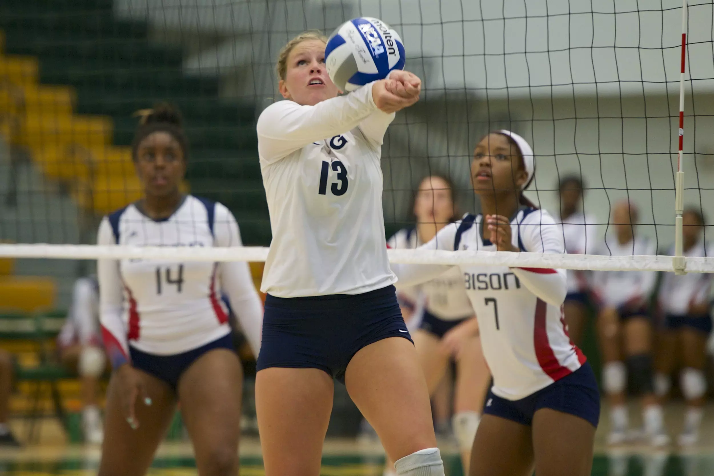 Caitlin Brauneis had three double-doubles last weekend in the D.C. Challenge.