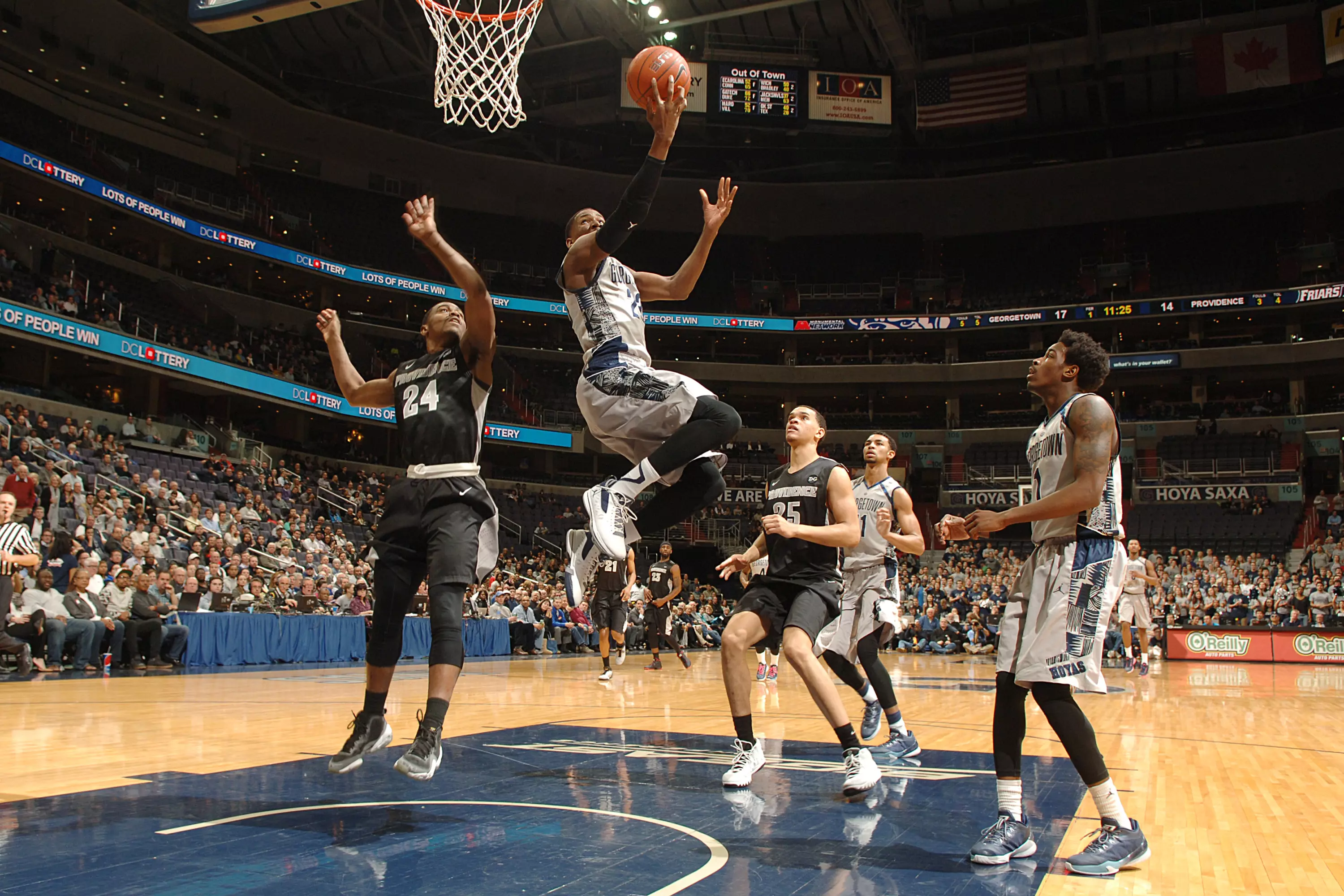 Georgetown plays at Seton Hall on Tuesday night.