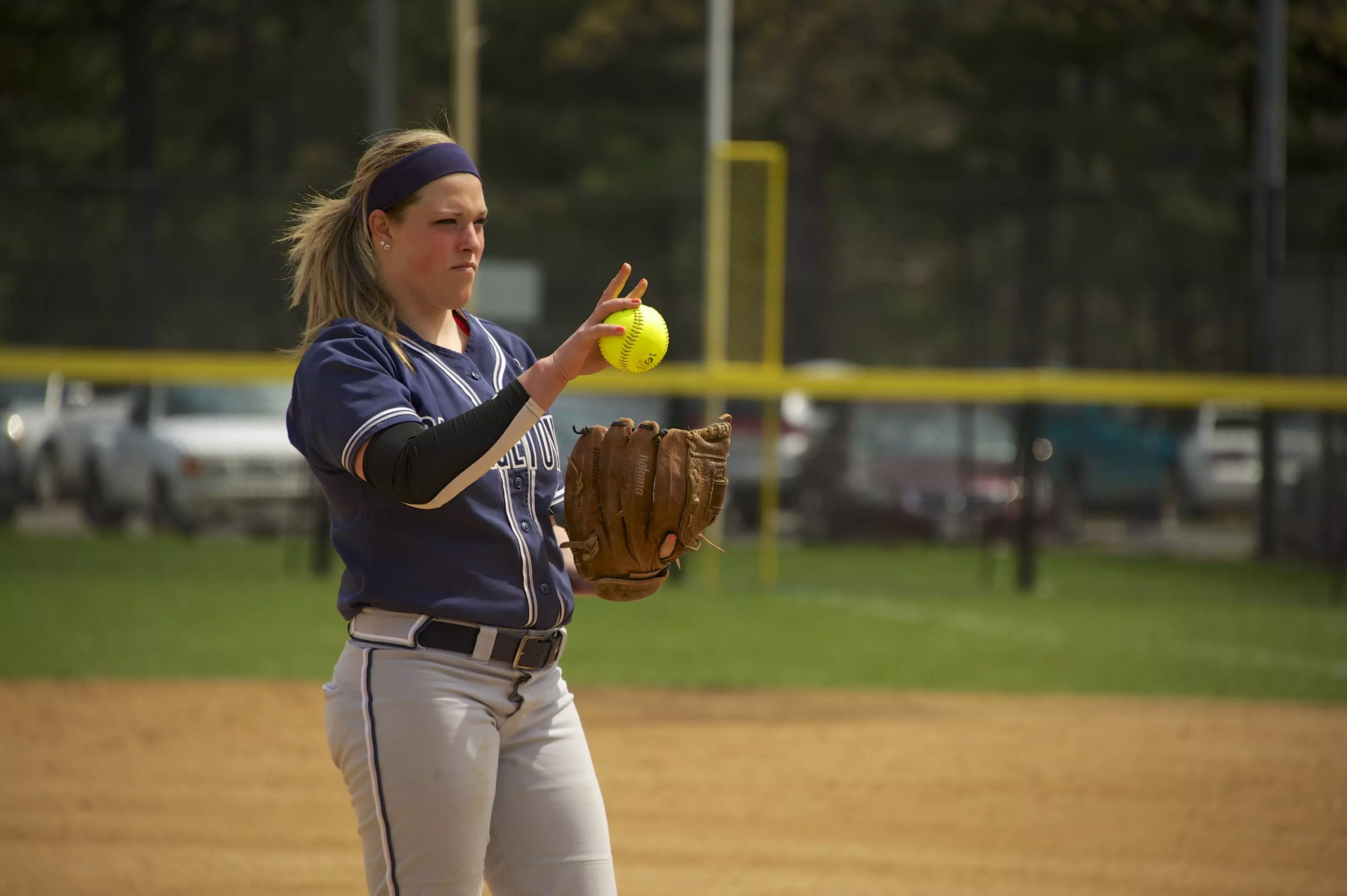 <b> Senior Megan Hyson is 5-1 in the circle for the Hoyas this season.</b>