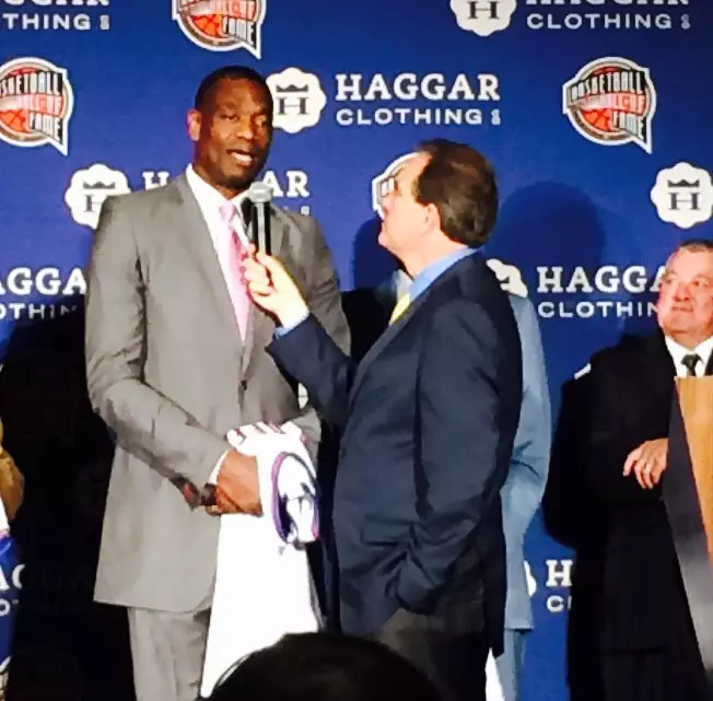 Dikembe Mutombo was selected to the Naismith Memorial Basketball Hall of Fame on Monday.