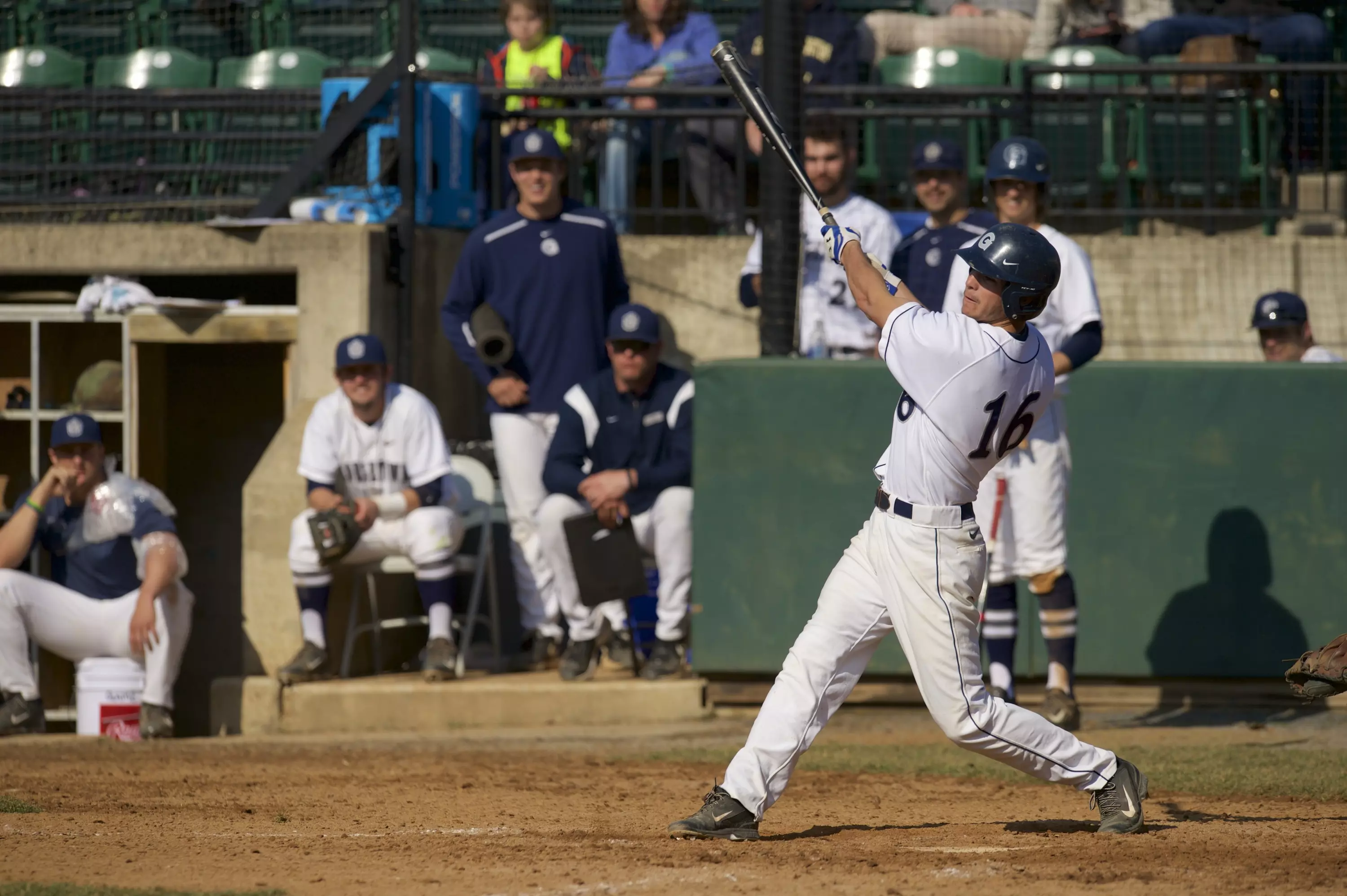 Michael DeRenzi extended his hitting streak to 14 games