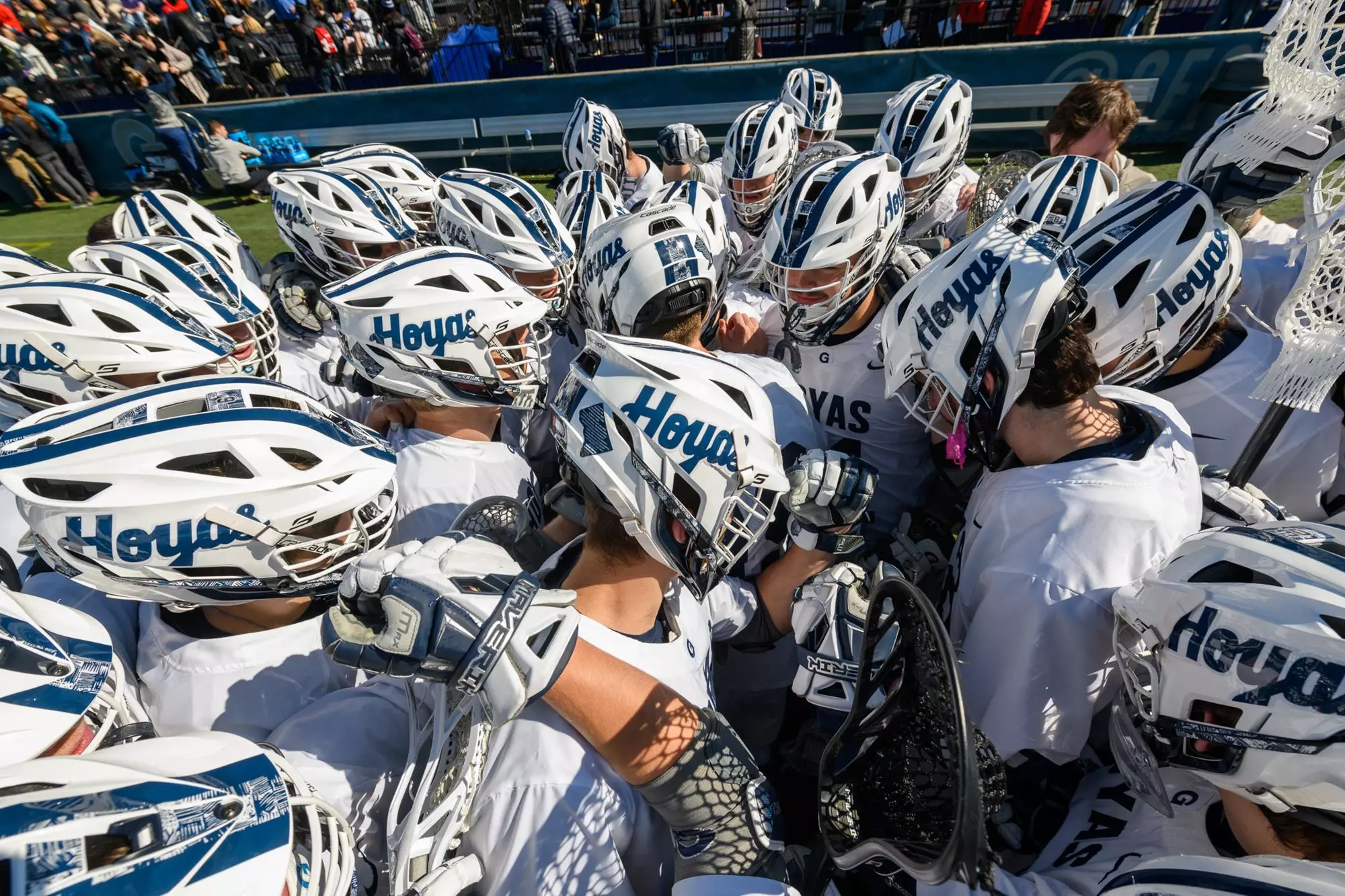 Georgetown Men's Lacrosse Team Huddle
