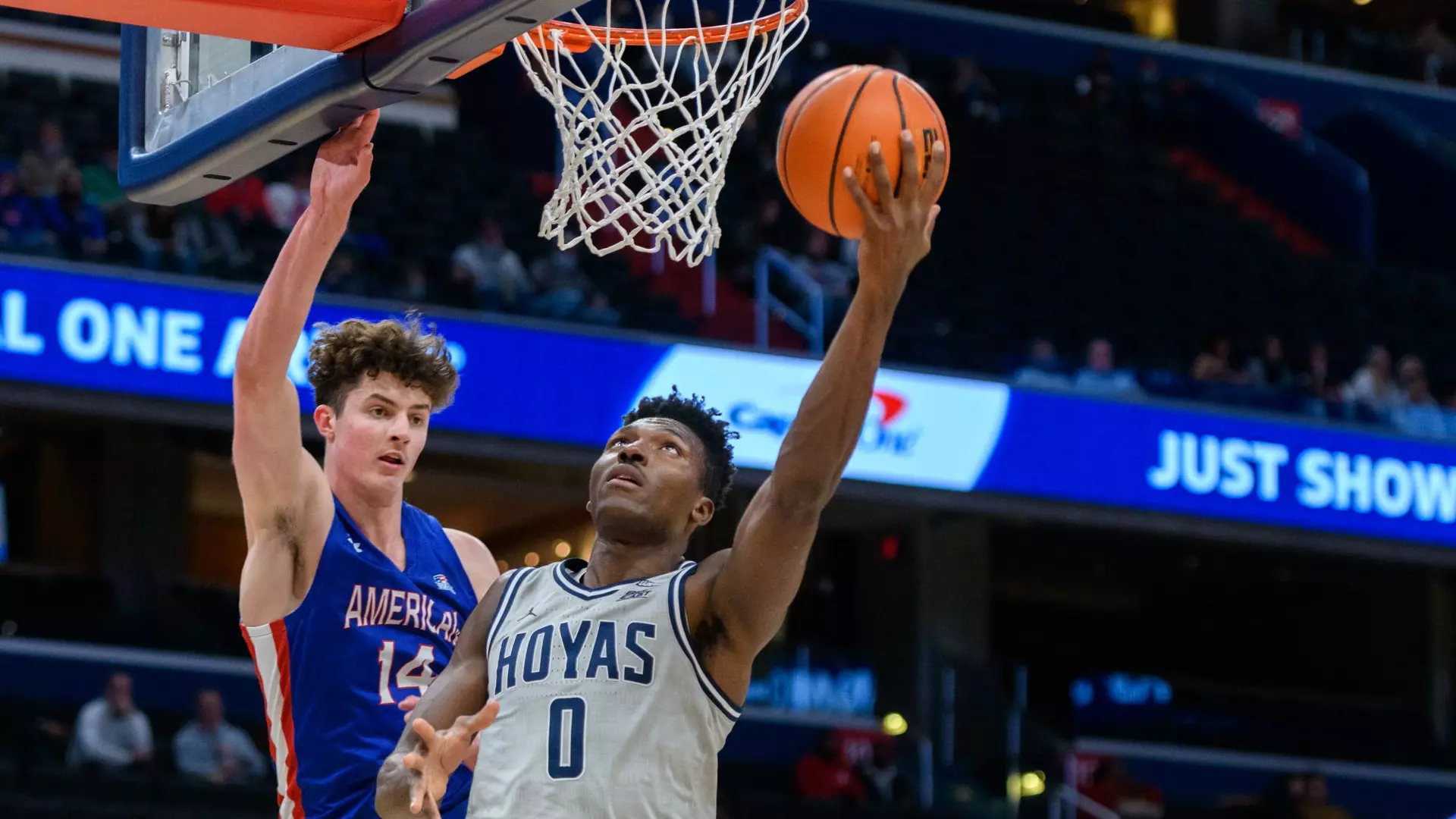 Mens Basketball vs American - Aminu Mohammed