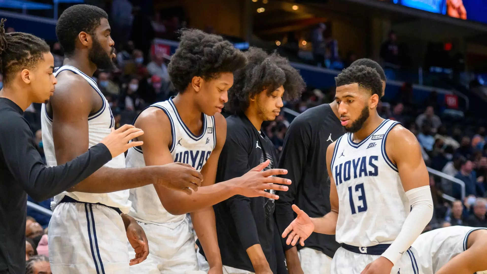 Men's Basketball vs UConn - team bench