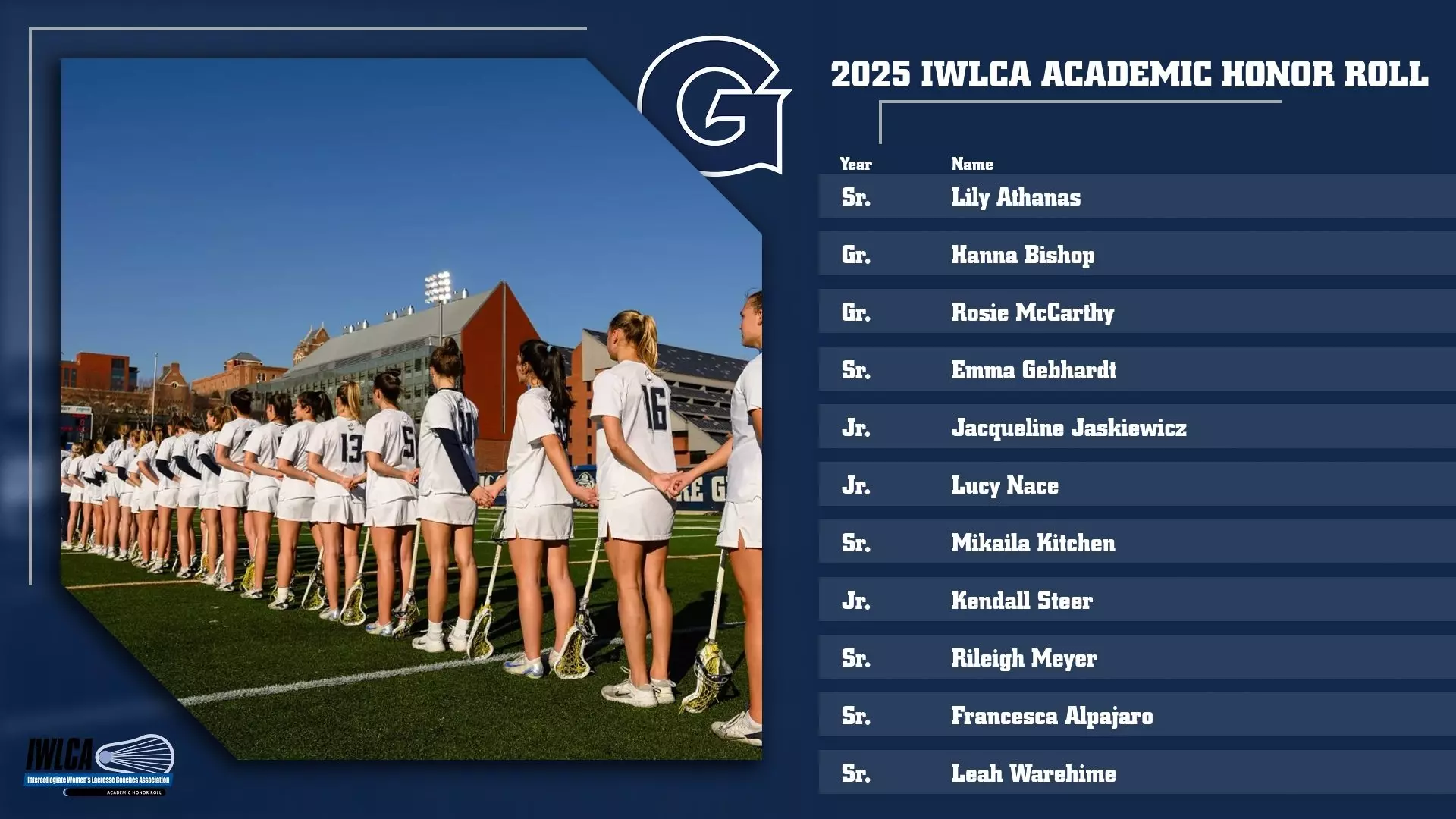 2025 IWLCA Academic Honor Roll