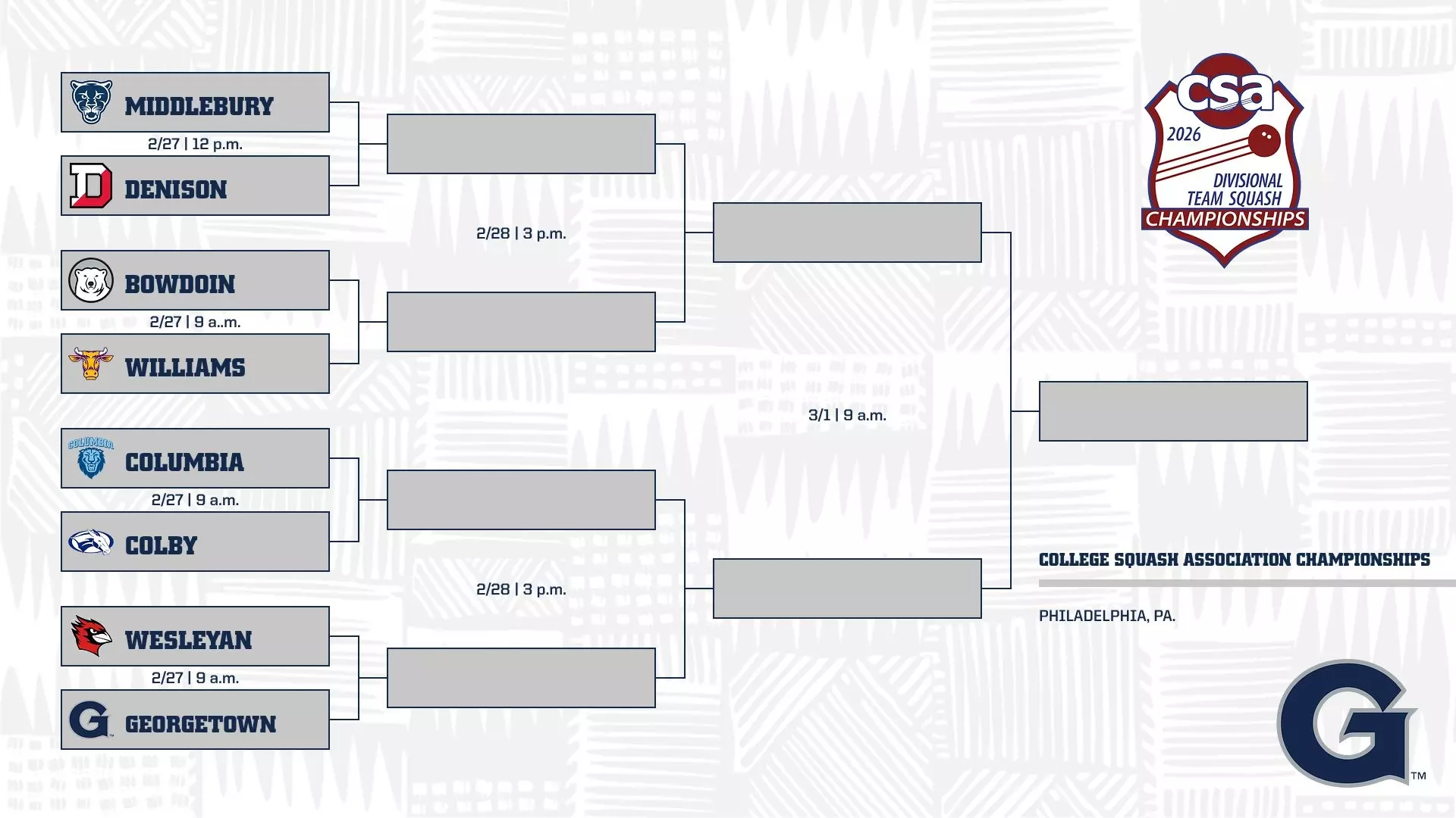2026 CSA Divisional Championships Bracket - Kurtz Cup