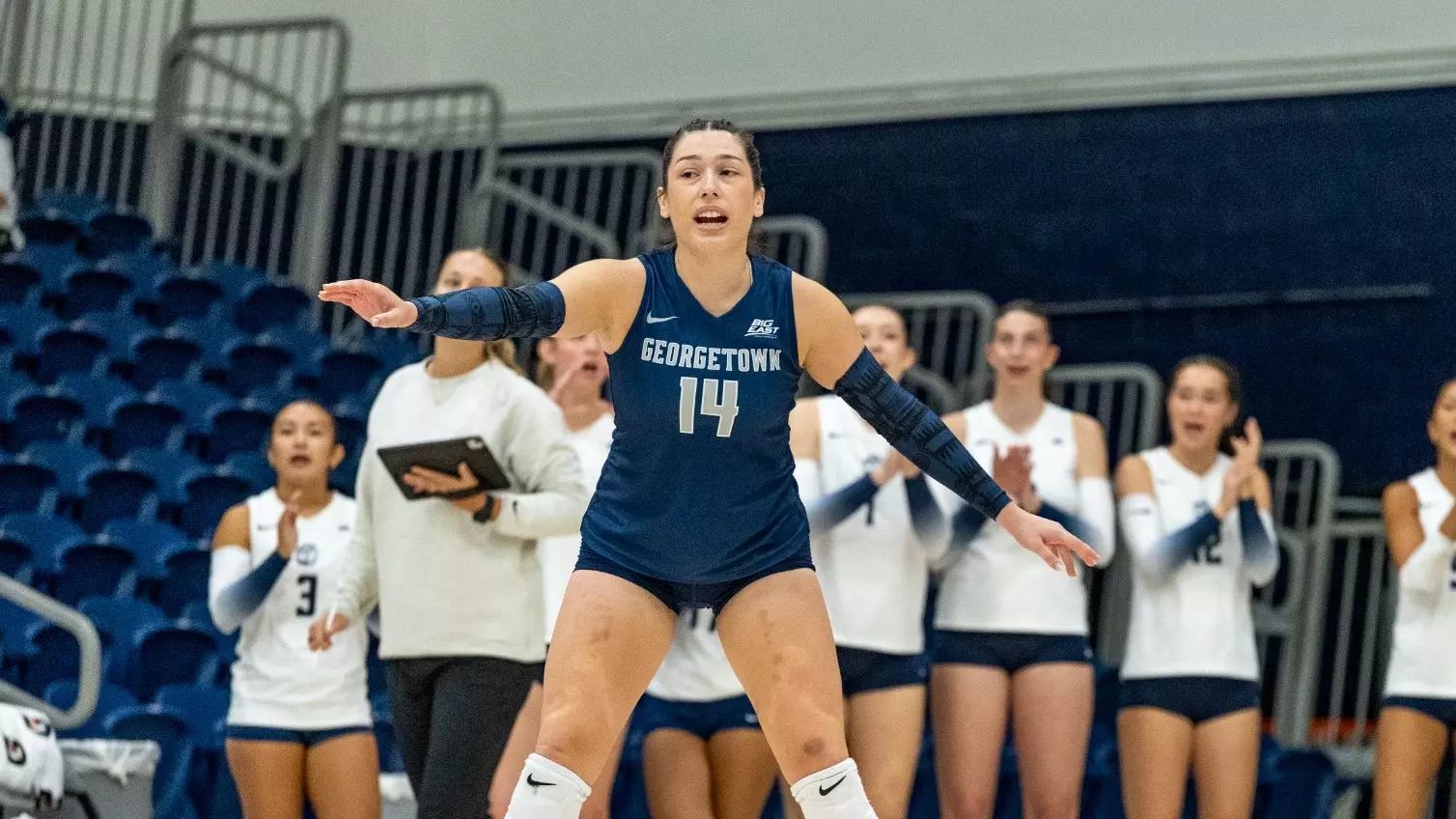 Bella McGirr Georgetown Volleyball vs Northwestern