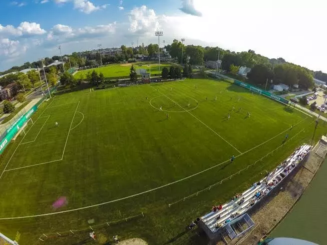 Soccer field from drone