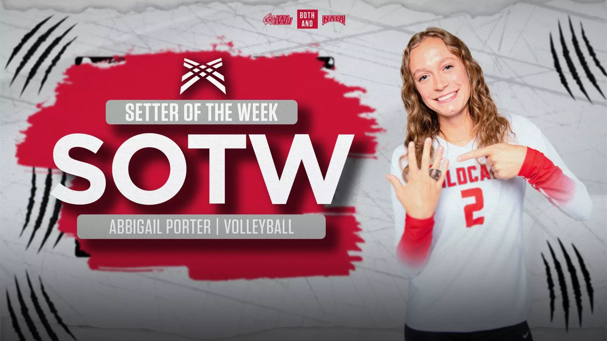 PORTER EARNS FIFTH STRAIGHT CROSSROADS LEAGUE SETTER OF THE WEEK AWARD