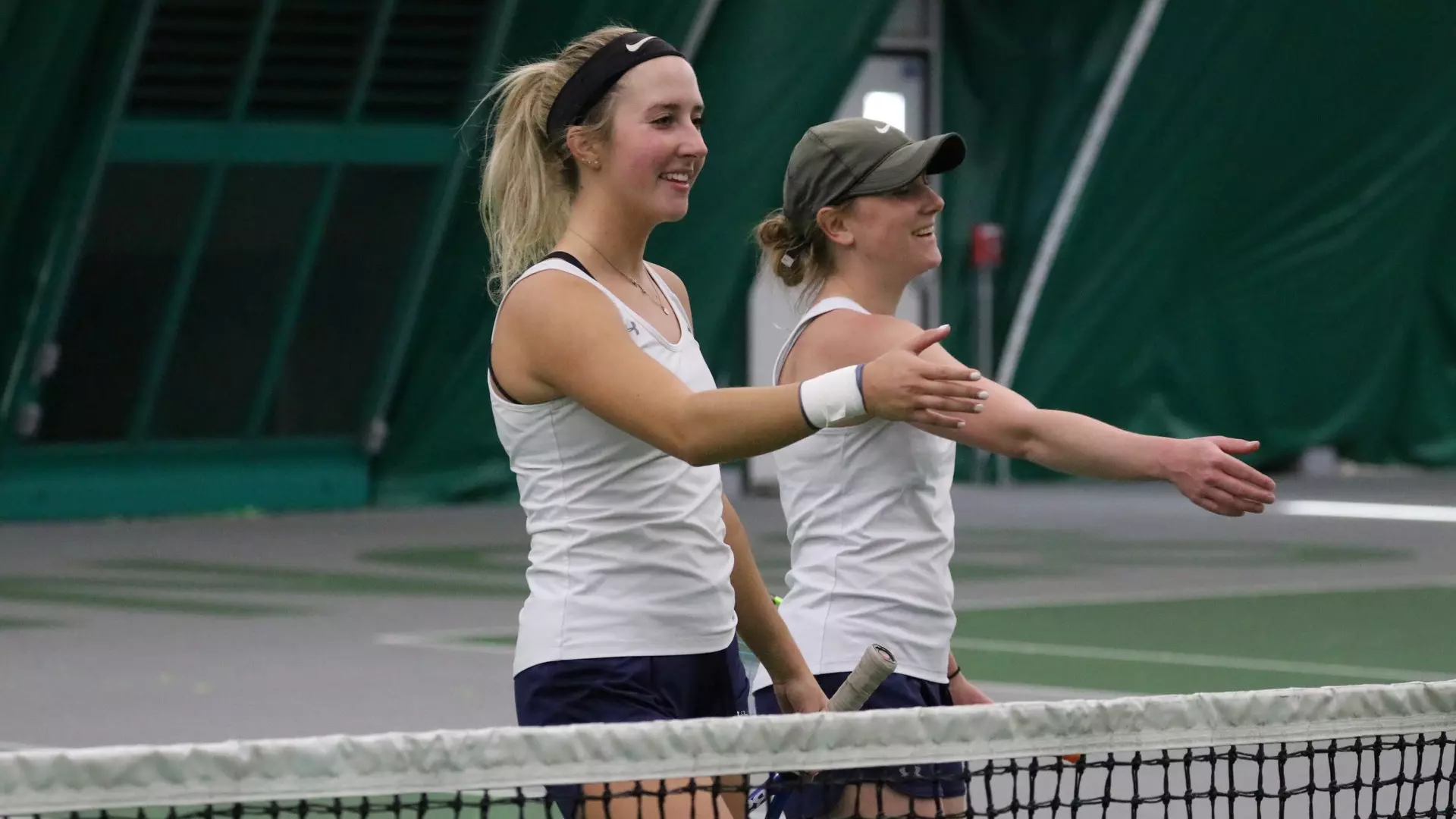Madisyn Rini earned her 68th career doubles win to tie a school record