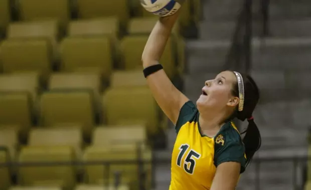 Lindsey Young with the serve