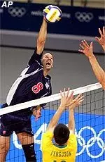 Reid Priddy (2000) led the US over Greece with 16 points.