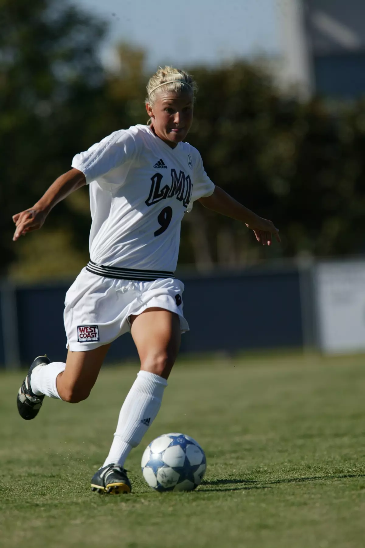 Lori Sims gave LMU a 2-0 lead in the first half against Pennsylvania.