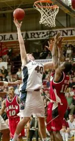 Senior Chris Ayer hit the game winner at the buzzer to lift the Lions over USD.