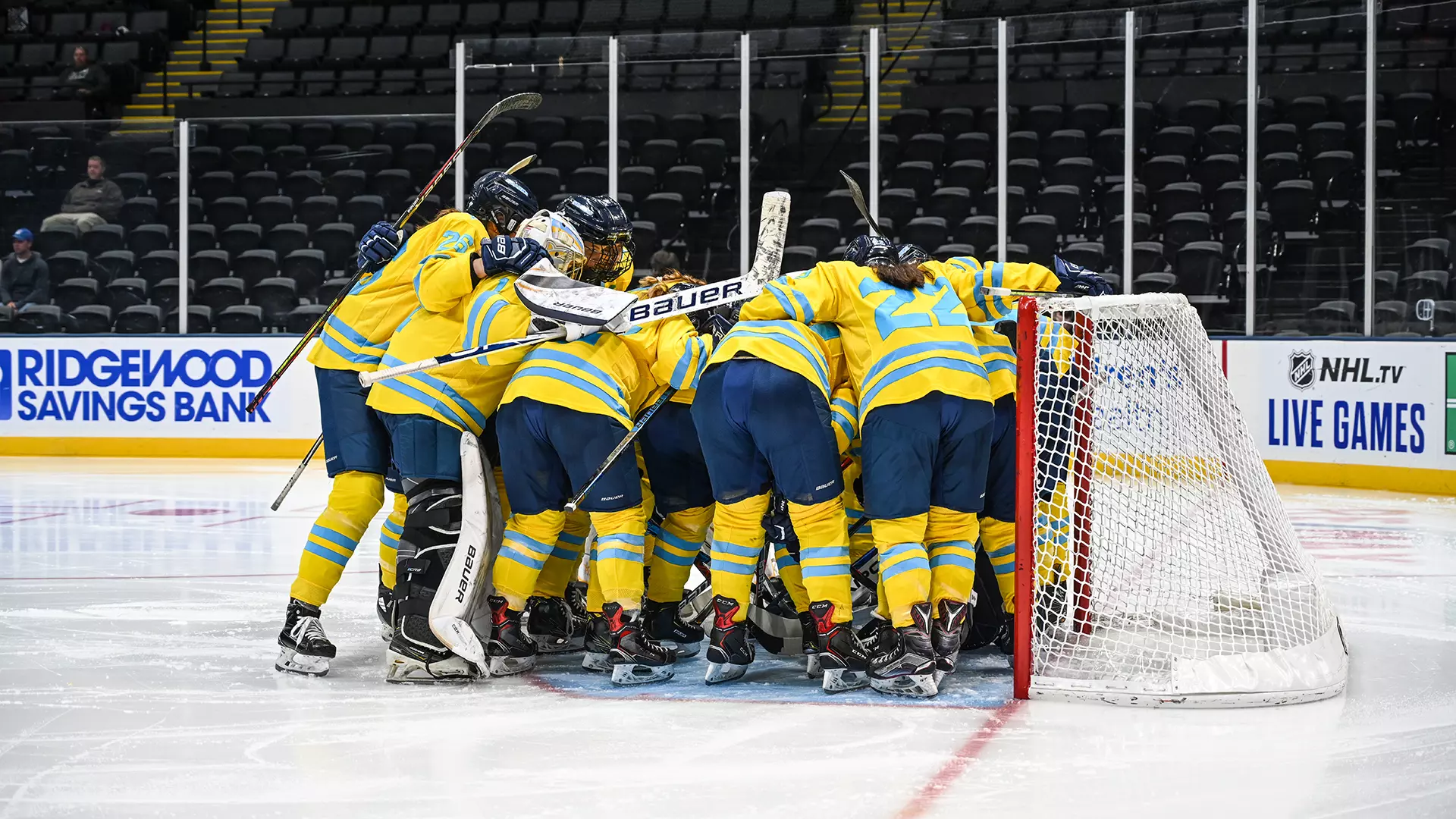 LIU Women’s Ice Hockey vs University of Wisconsin held at the Nassau Coliseum  in Uniondale, NY on  Saturday, October 19, 2019.Photo by Alan J Schaefer