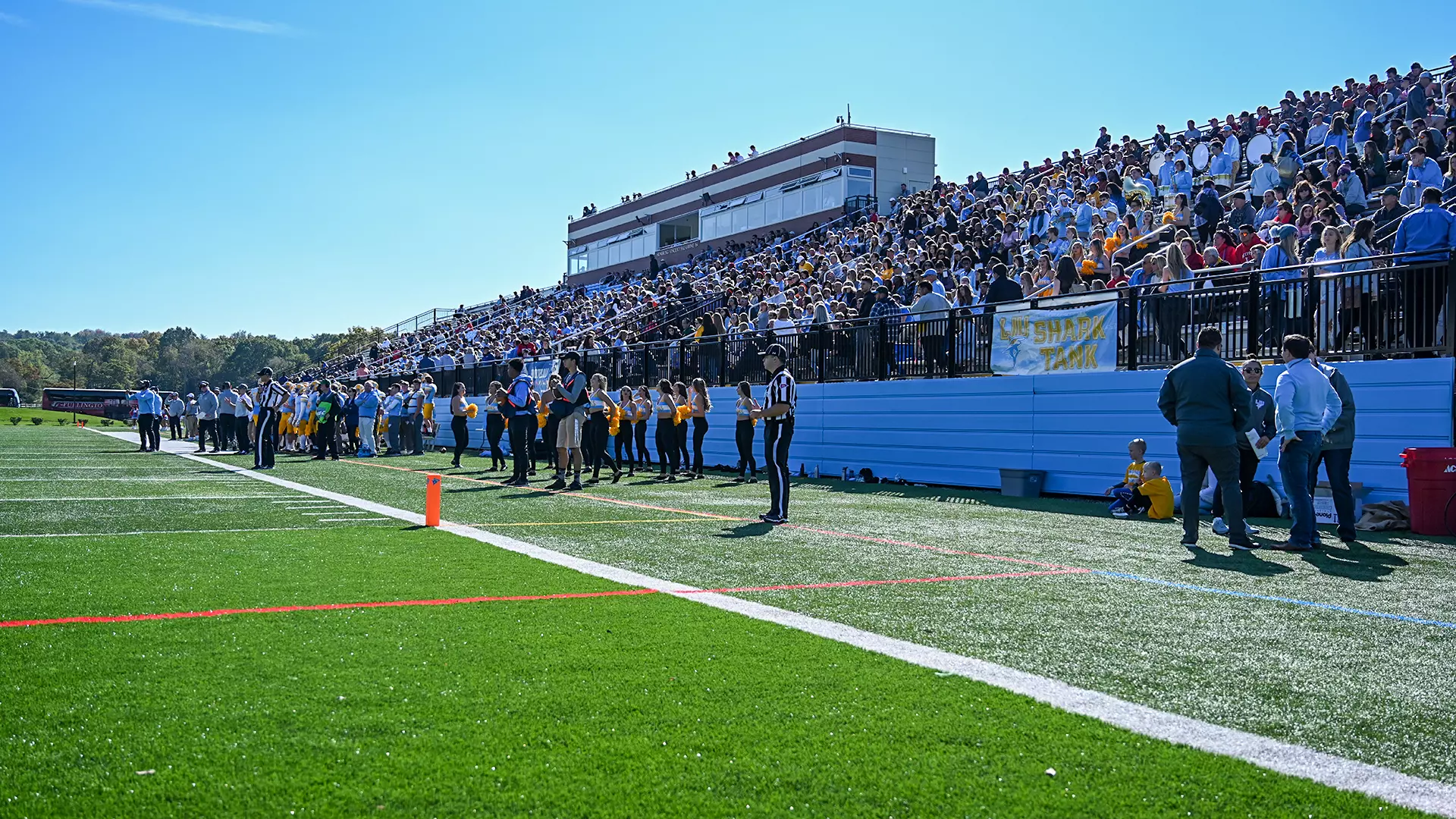 During the LIU Sharks Football vs Saint Francis University  held on Bethpage Federal Credit Union Stadium on the LIU campus on Saturday, October 19, 2019Photo by Alan J Schaefer