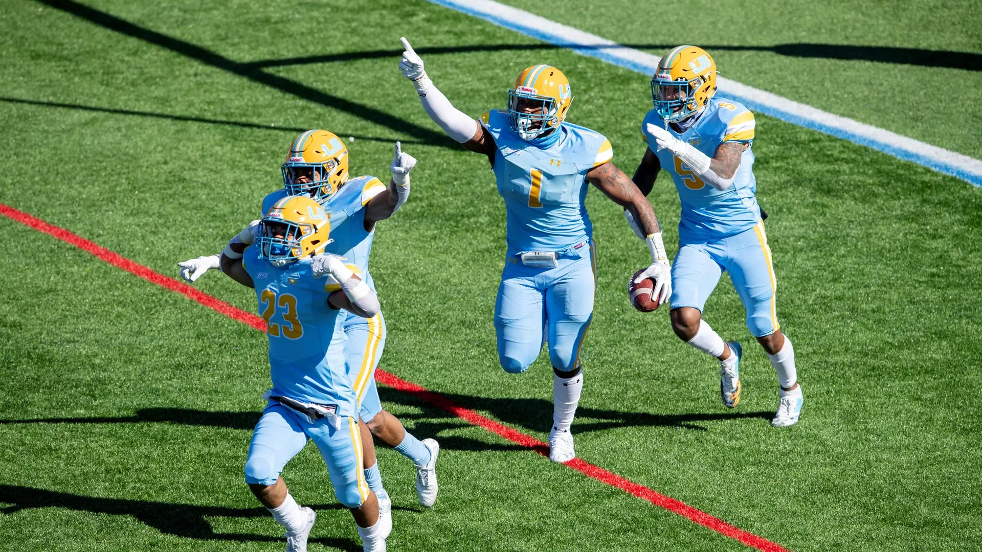 NCAA Football between Bryant and LIU at LIU Post in Woodbury, New York on Sunday, Mar 7, 2021.