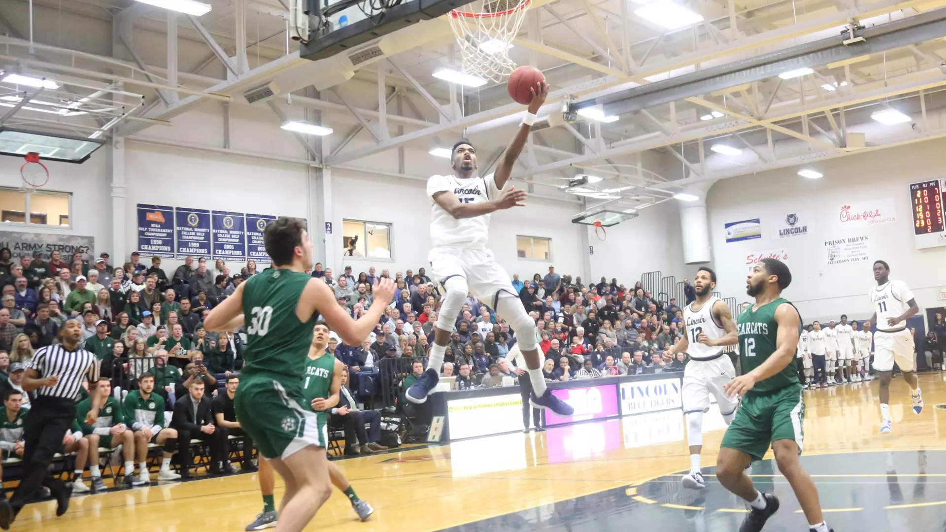 Jonell Burton Goes Up for a Shot Against Northwest Missouri