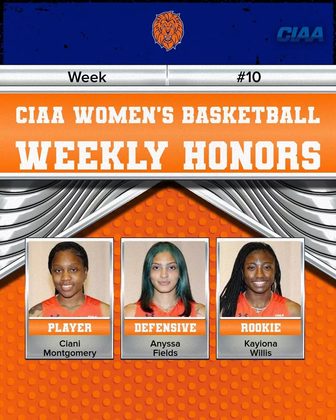 CIAA WBB POTW (Week 10)