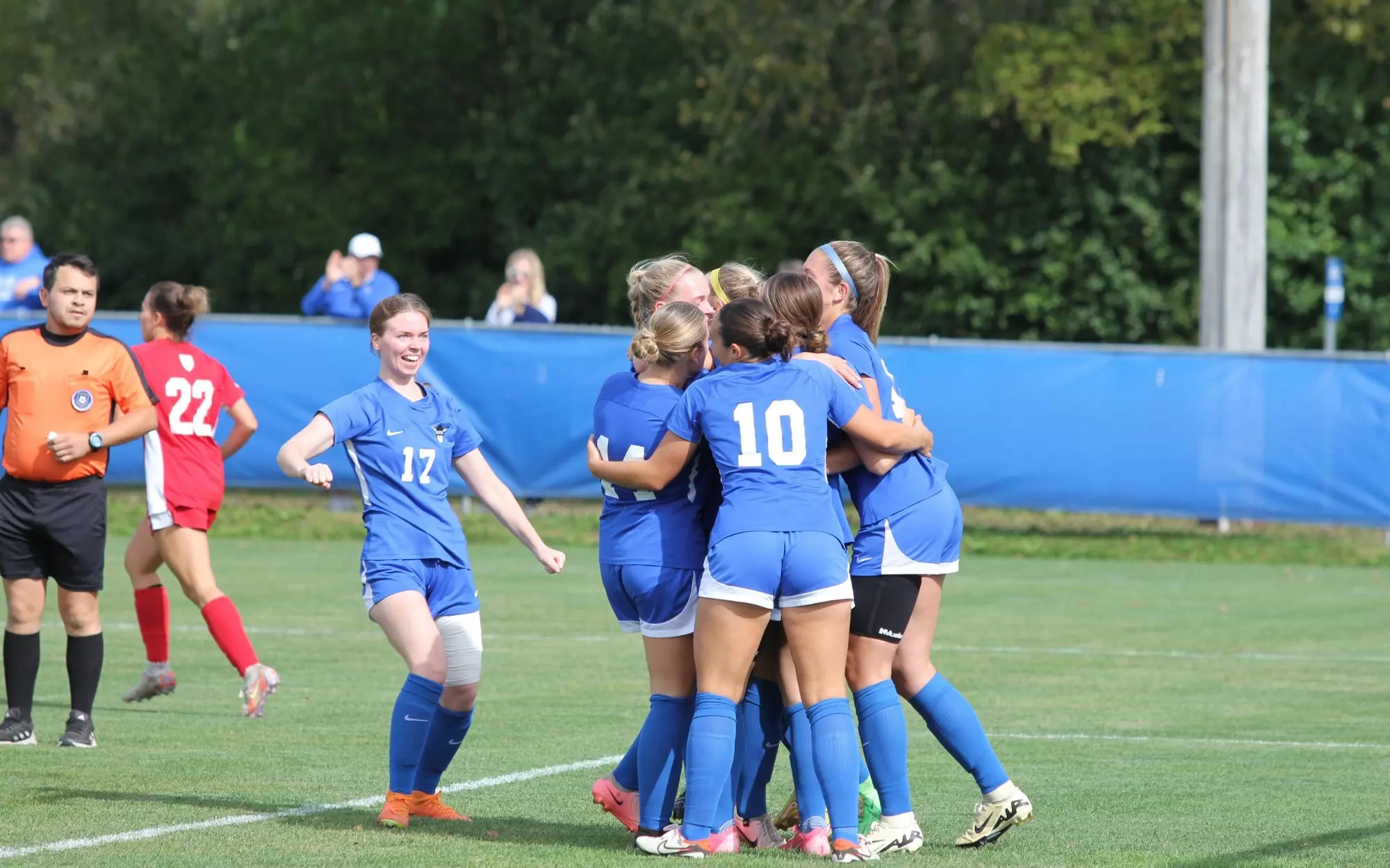 Women's Soccer Goal Celebration vs St. Benn's