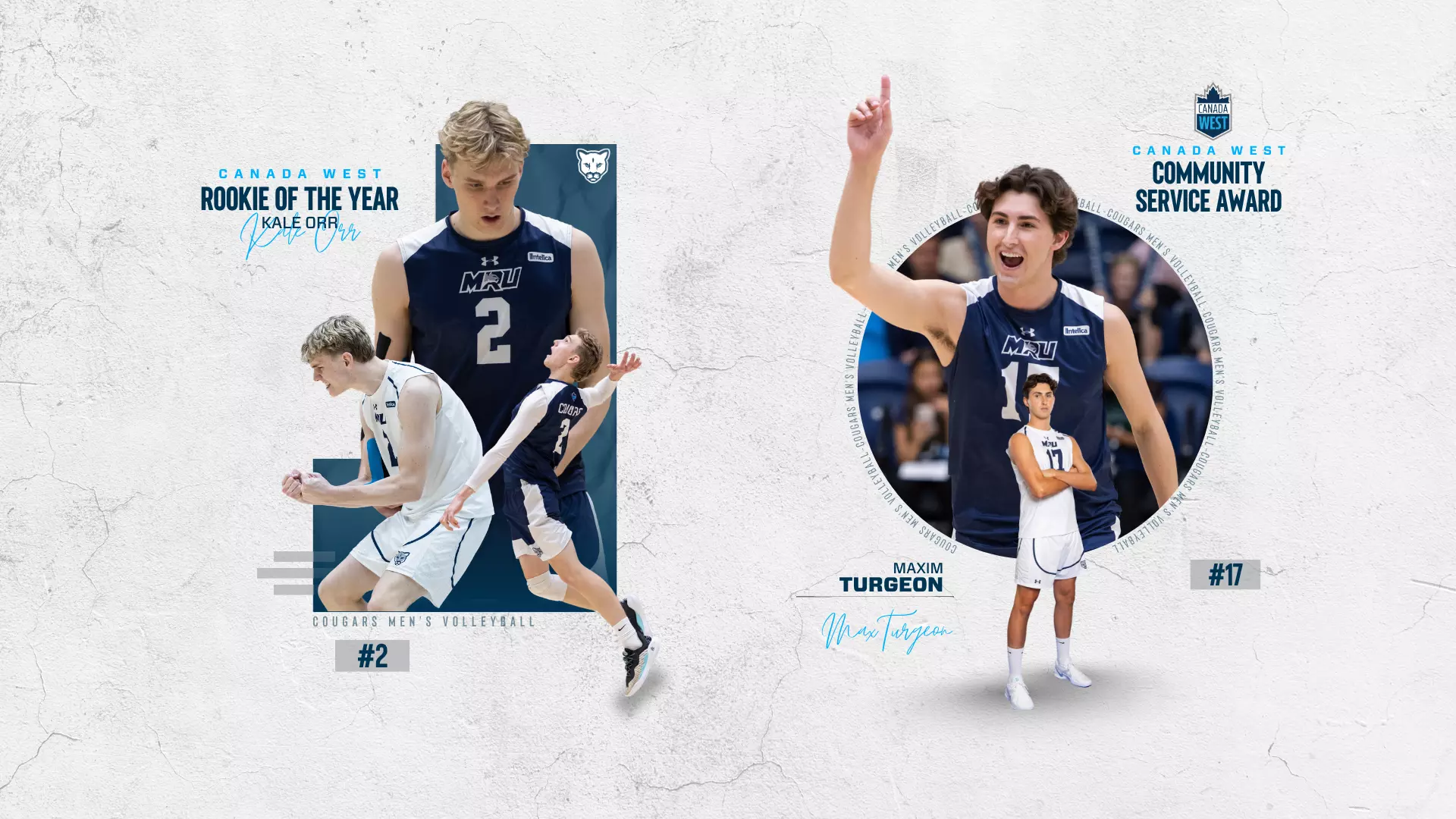 Kale Orr and Max Turgeon win Canada West Major Awards