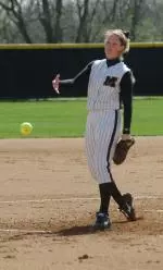 Pitcher Erin Kalka had her time on the mound in Saturday's game against Johnson County.