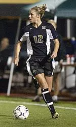 2003 scoring leader Kristen Heil kicks off her senior season.