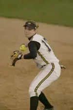 Sophomore Sarah Stringer recorded the game winning hit in the eighth to send MU ahead of Texas A&M.
