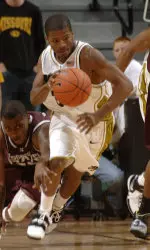 Stefhon Hannah gets away from Mississippi State's Dietric Slater.
