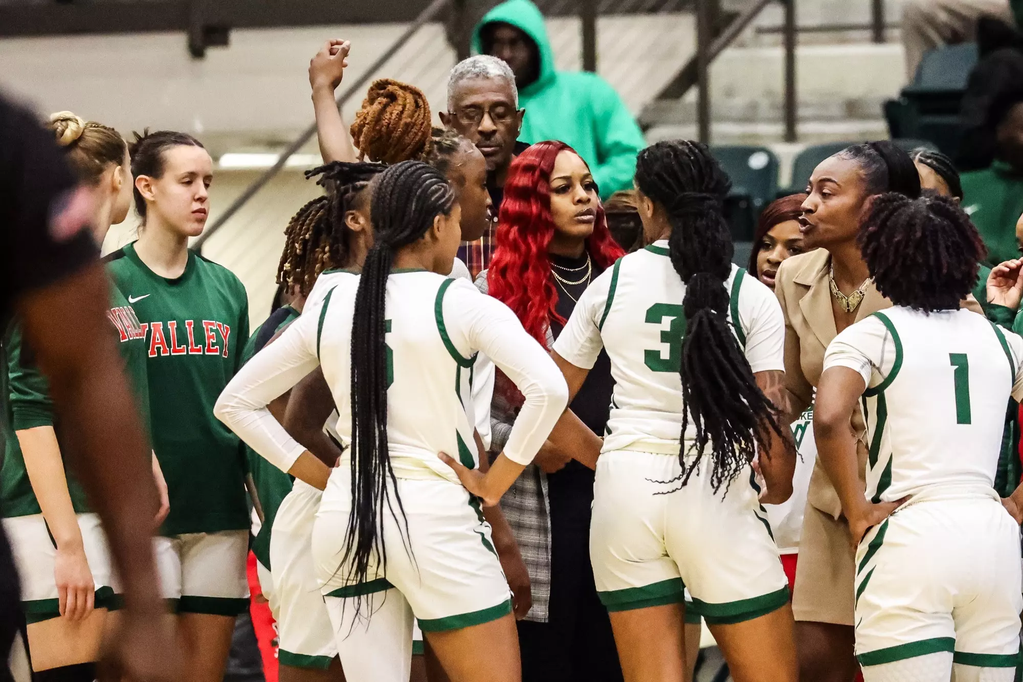 Women's Basketball Team Huddle