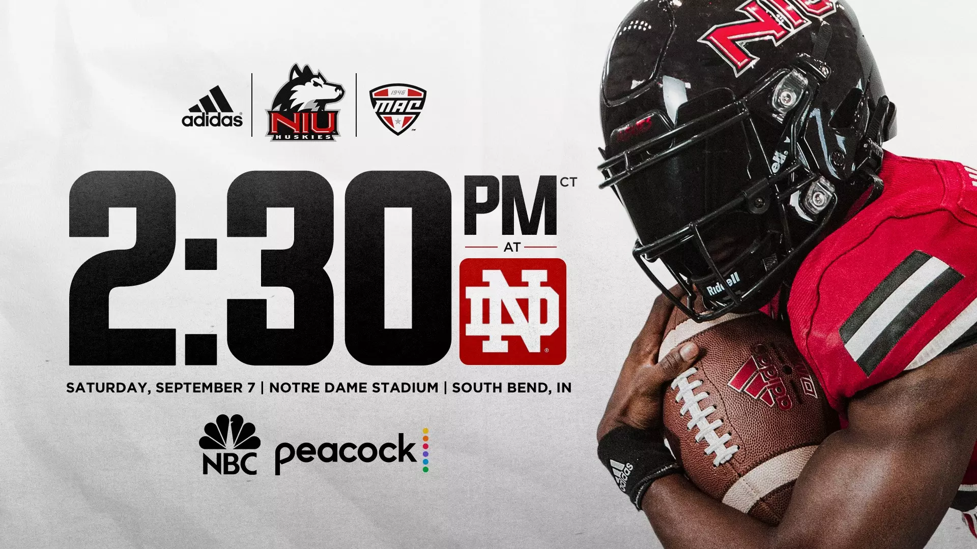 NIUNotre Dame Game to Kick Off at 230 pm CT NIU Athletics