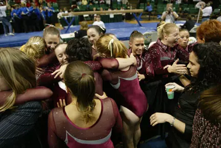 Tide Gymnasts celebrate the school's 5th SEC Championship