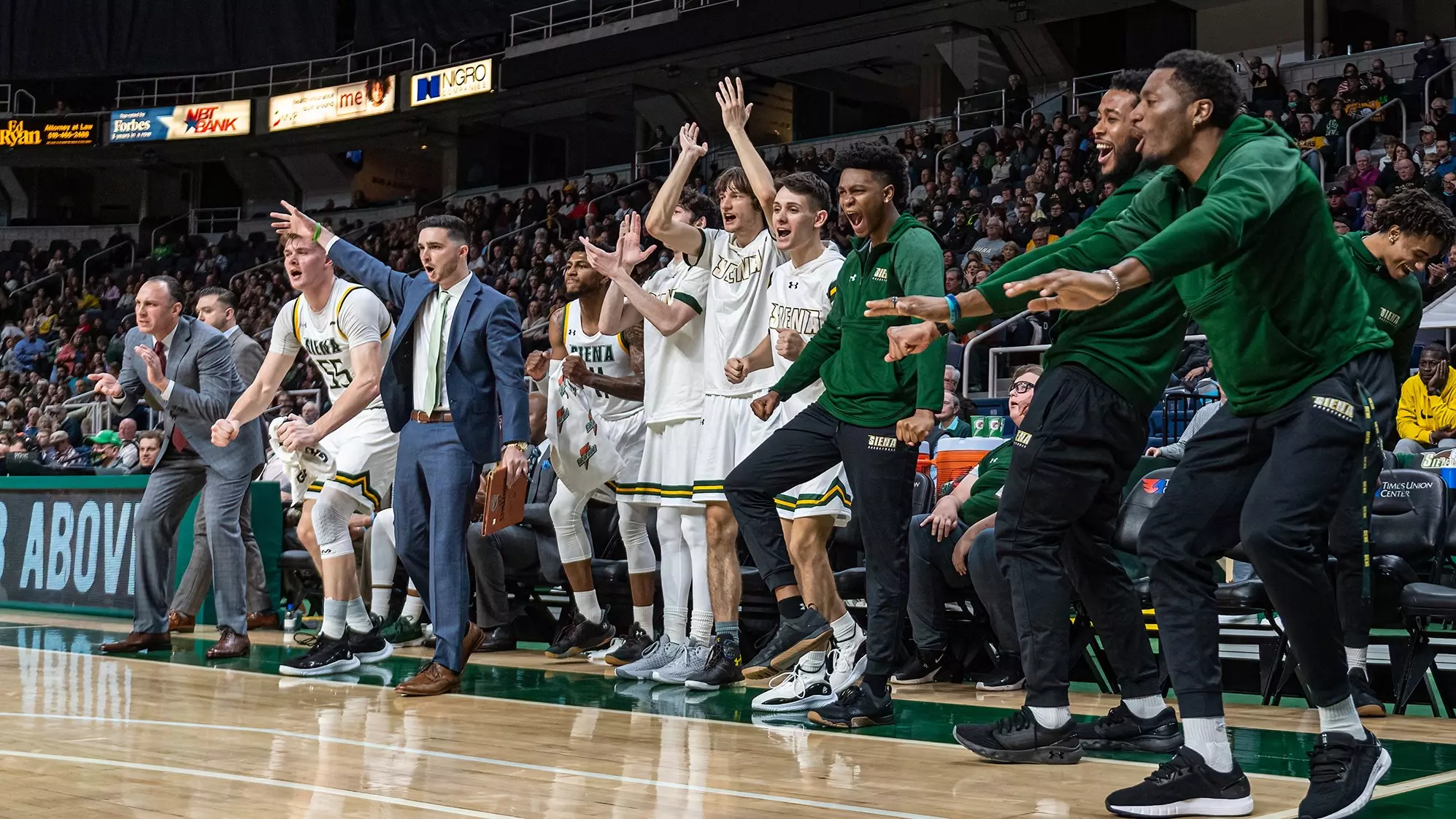 team celebration bench