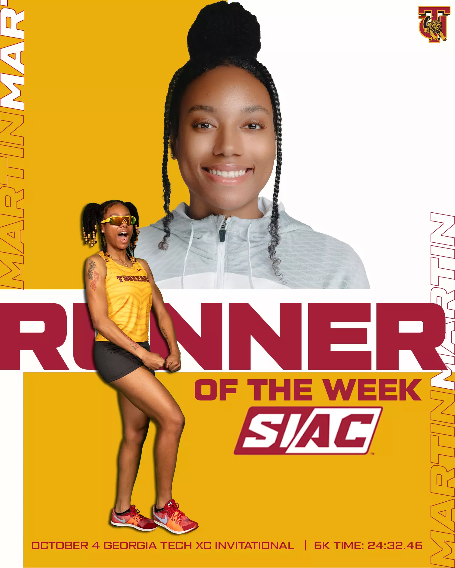 Martin Named SIAC Women’s Runner of the Week for Second Time in 2024